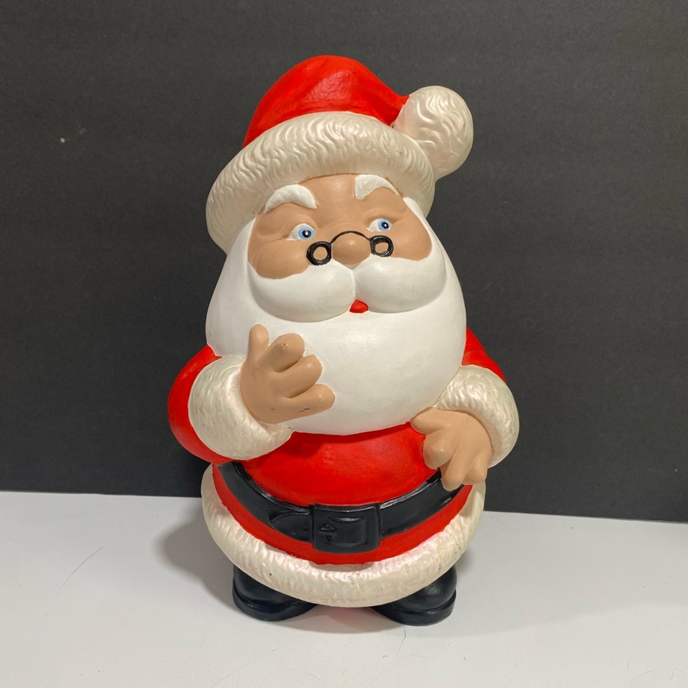 Vintage 11.5” Ceramic Santa Claus Figure Retro St Nick 1981 Kitschy Gare Inc
